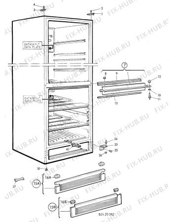 Взрыв-схема холодильника Electrolux ER3300B - Схема узла C10 Cabinet